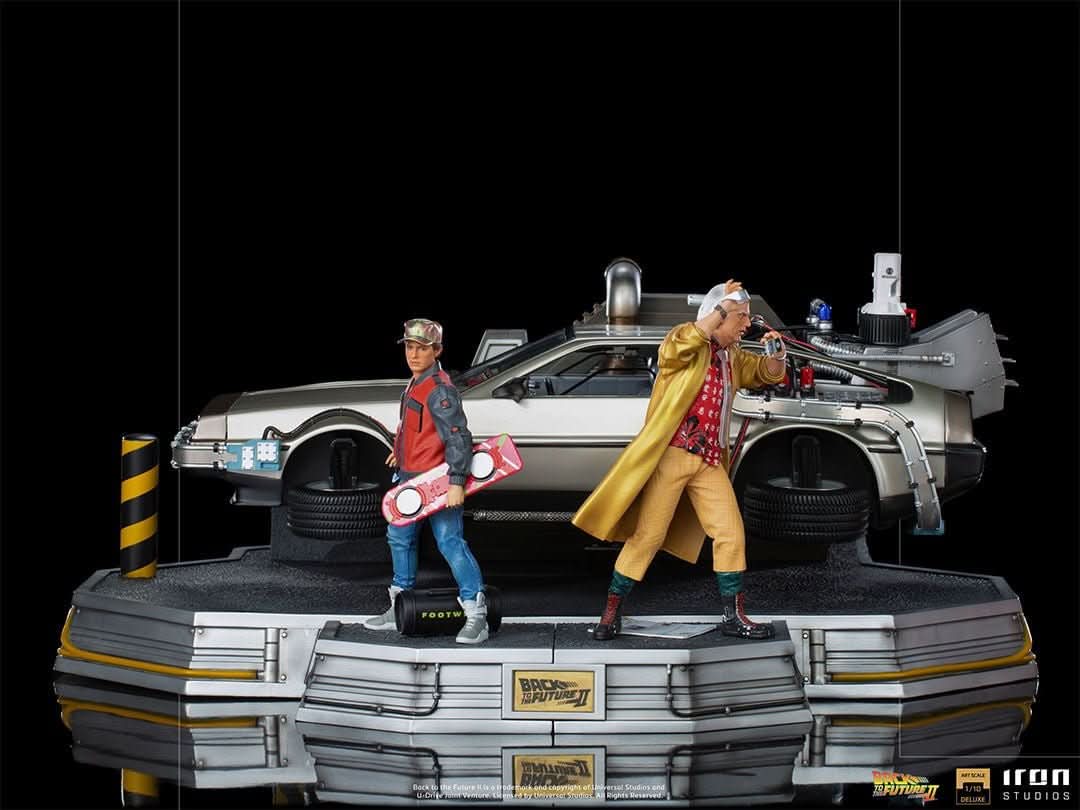 Statue Delorean Full Set Deluxe - Back to the Future II - Art Scale 1/10 - Iron Studios - Image 4