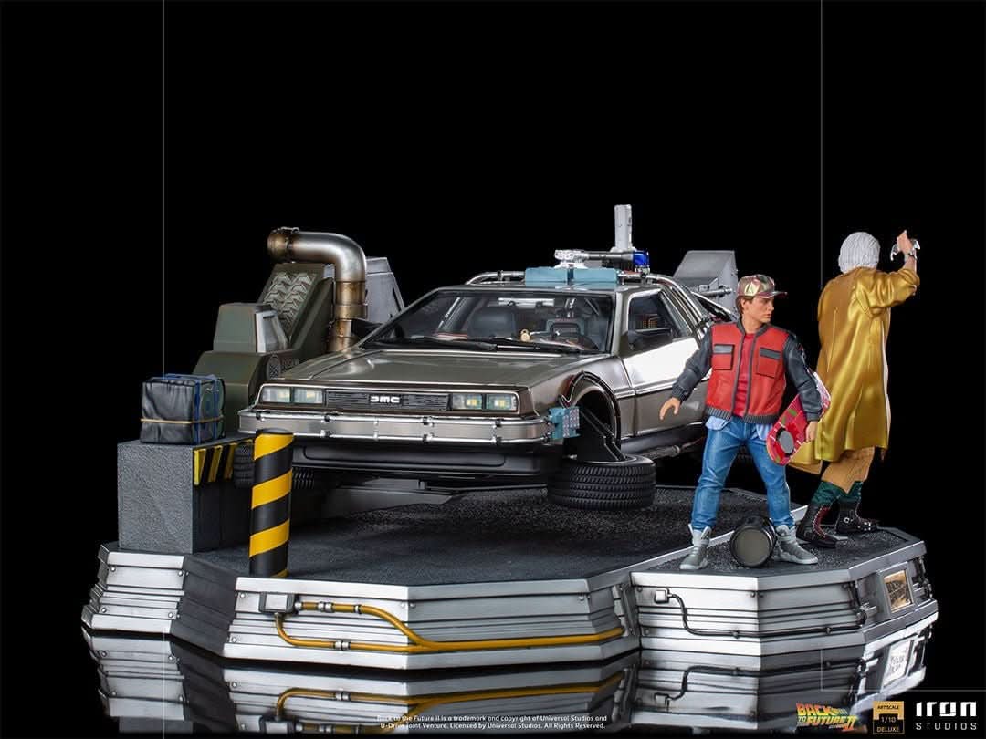 Statue Delorean Full Set Deluxe - Back to the Future II - Art Scale 1/10 - Iron Studios - Image 9