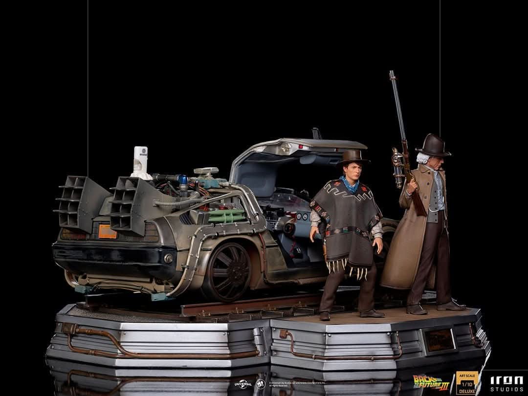 Statue Delorean Full Set Deluxe - Back to the Future III - Art Scale 1/10 - Iron Studios - Image 5