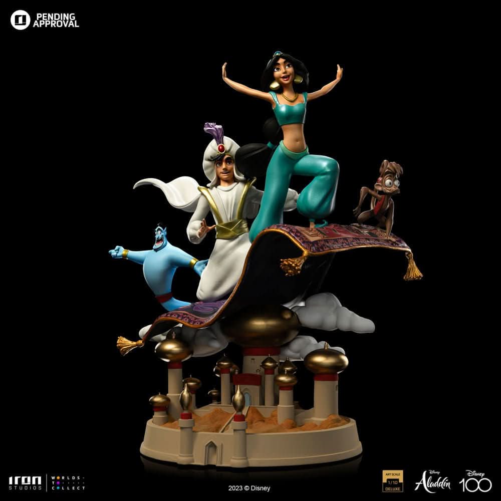 Statue Aladdin and Jasmine Deluxe - Disney 100th - Aladdin - Art Scale 1/10 - Iron Studios - Image 4