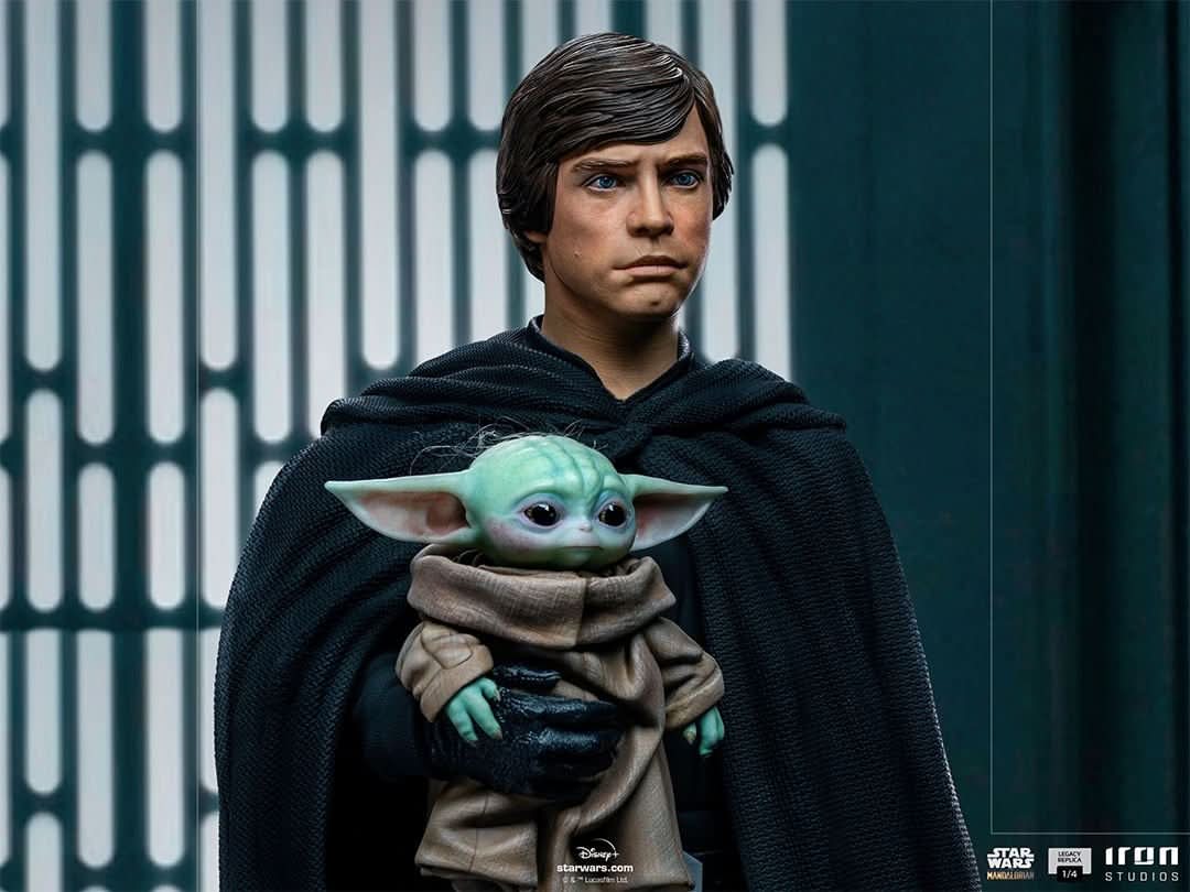 Luke Skywalker, R2-D2 and Grogu - Star Wars: The Mandalorian - Legacy Replica 1/4 - Iron Studios - Image 3