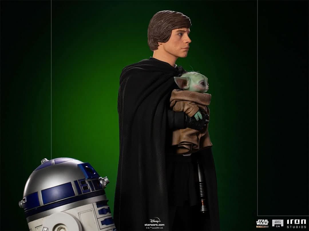 Luke Skywalker, R2-D2 and Grogu - Star Wars: The Mandalorian - Legacy Replica 1/4 - Iron Studios - Image 5